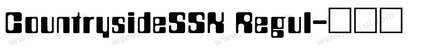 CountrysideSSK Regul字体转换
